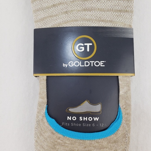Gold Toe Men's Oxford No Shoe Socks 4 Pack - Picture 2 of 5
